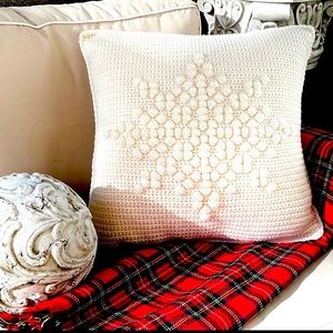 Farm house snowflake pillow